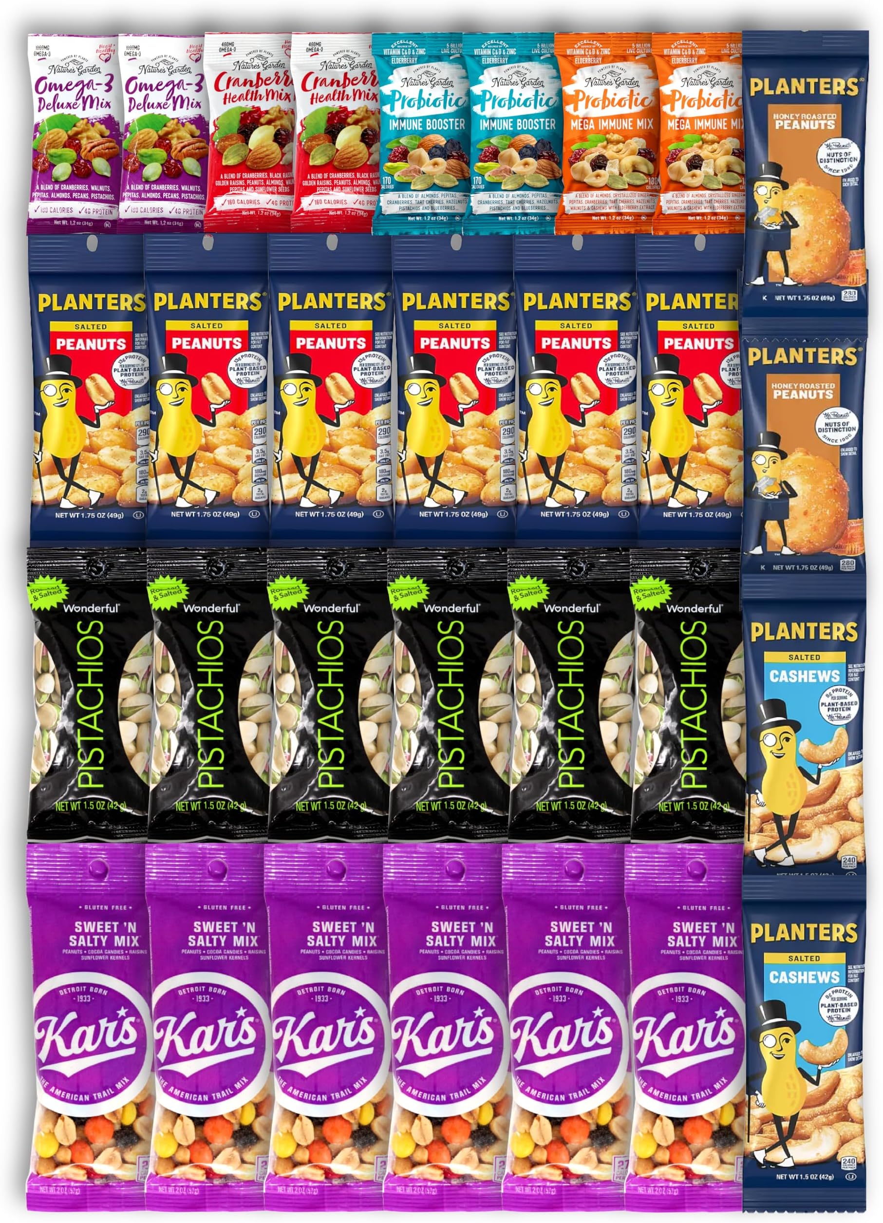 Trail mix and nuts vending machine products